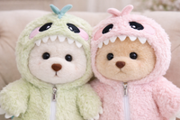 Plush Teddy with Dino Costume