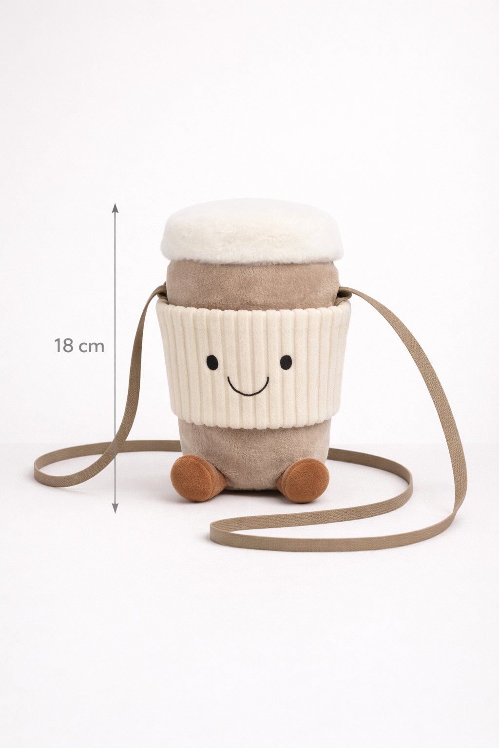 Plush Cup Holder Crossbody Bag