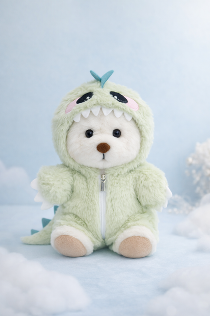 Plush Teddy with Dino Costume