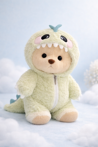 Plush Teddy with Dino Costume