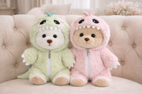 Plush Teddy with Dino Costume