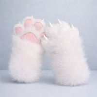 Realistic Furry Paw Gloves