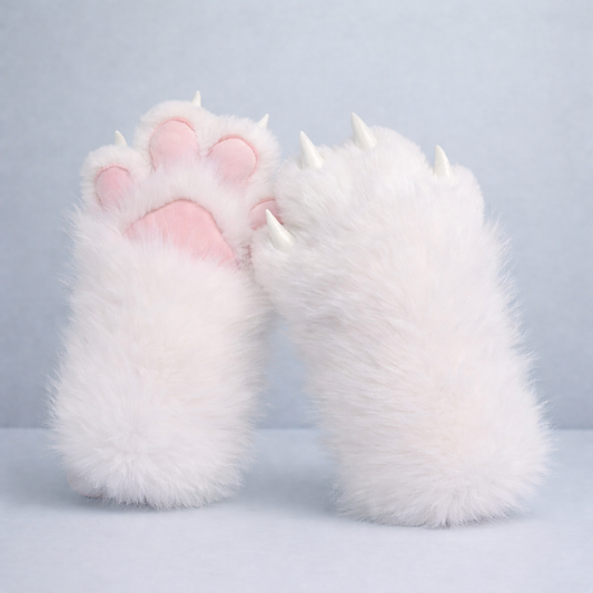 Realistic Furry Paw Gloves