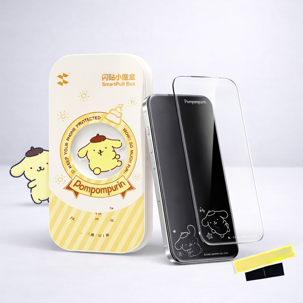 Sanrio Tempered Glass Screen Protector with SmartPull Box